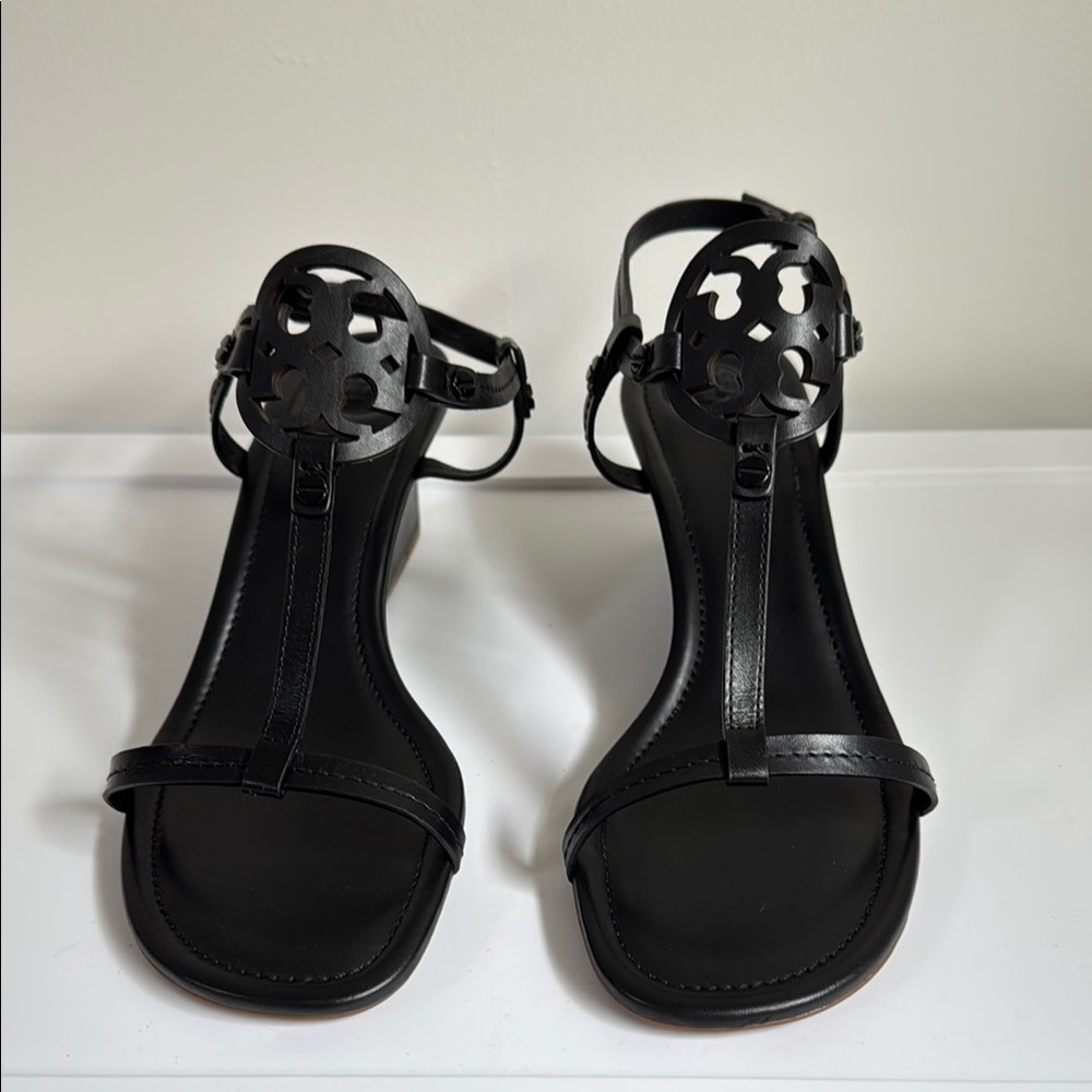 Tory Burch Black Leather Sandals